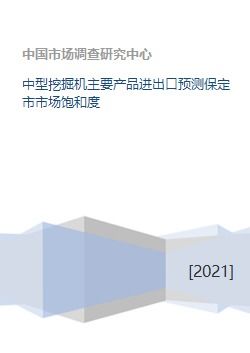 中型挖掘机主要产品进出口预测保定市市场饱和度